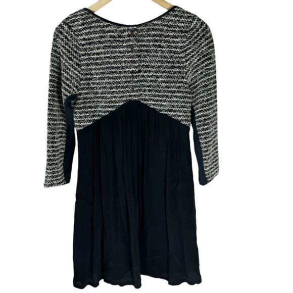 Anthropologie Maeve Black/White Boucle Tweed Poly/Cotton Dress Sz S - Picture 3 of 10
